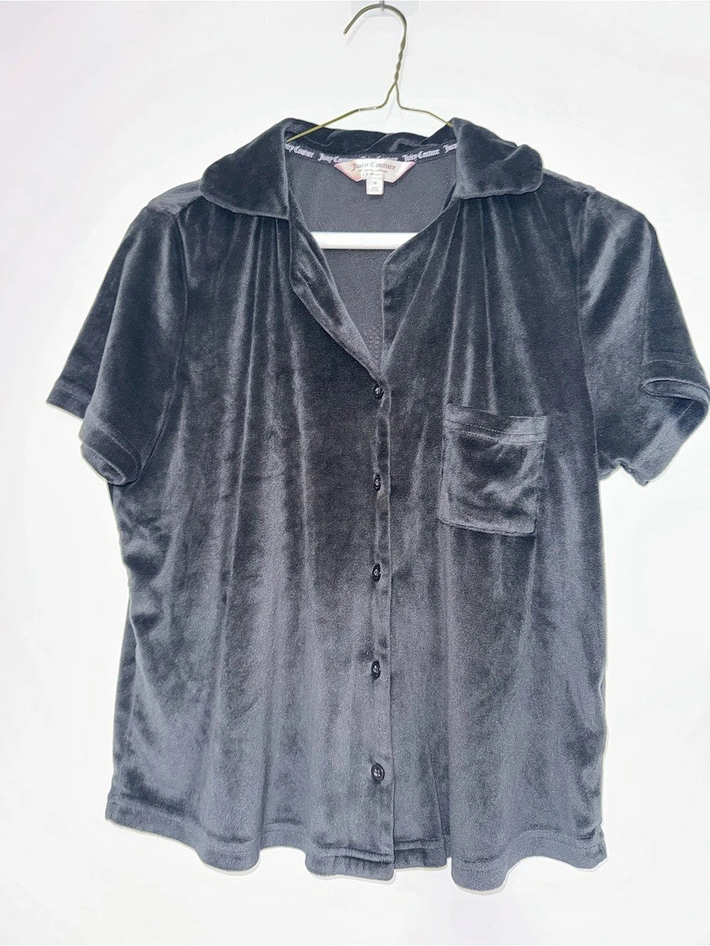 Juicy Couture Velour Rhinestone Logo Sleepwear Top